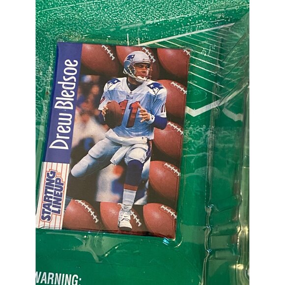 Kenner Starting Lineup 1997 NFL Drew Bledsoe Action Figure With Helmet & Card In - Picture 3 of 6